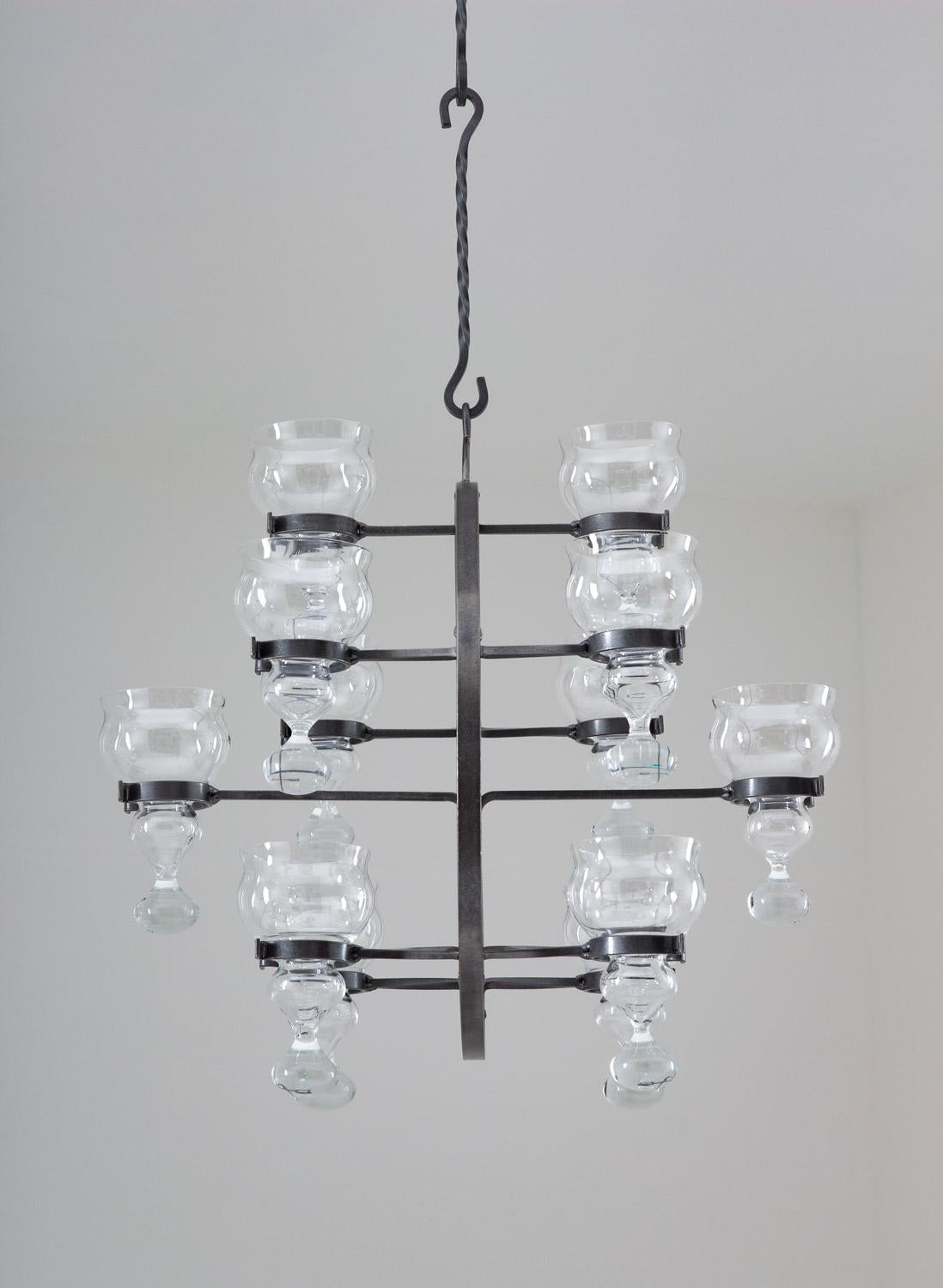 scandinavian candle chandelier