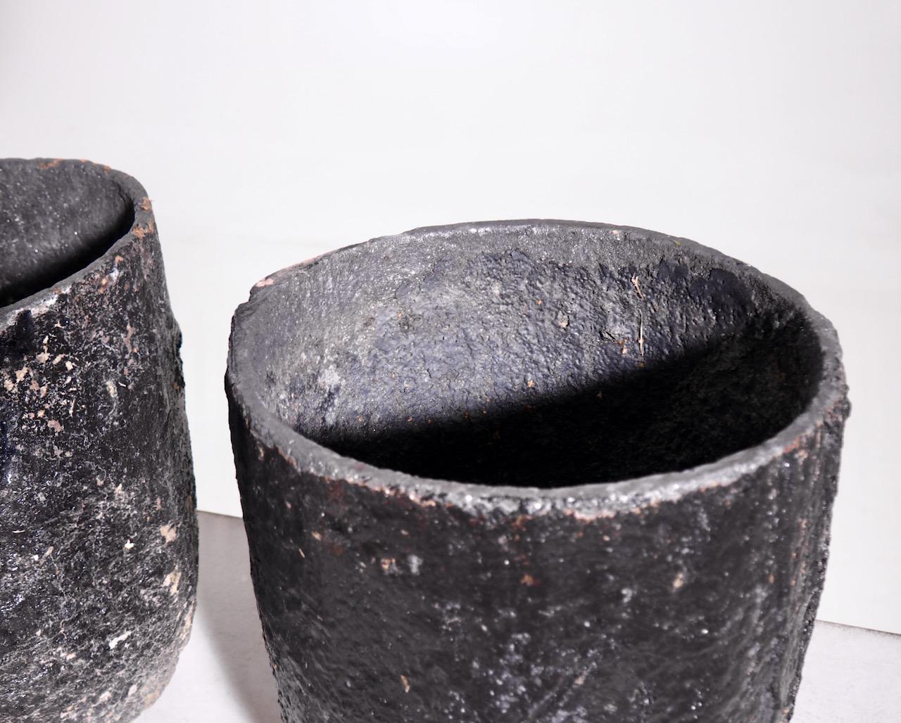 19th Century Swedish Iron Garden Vases, 19th C For Sale