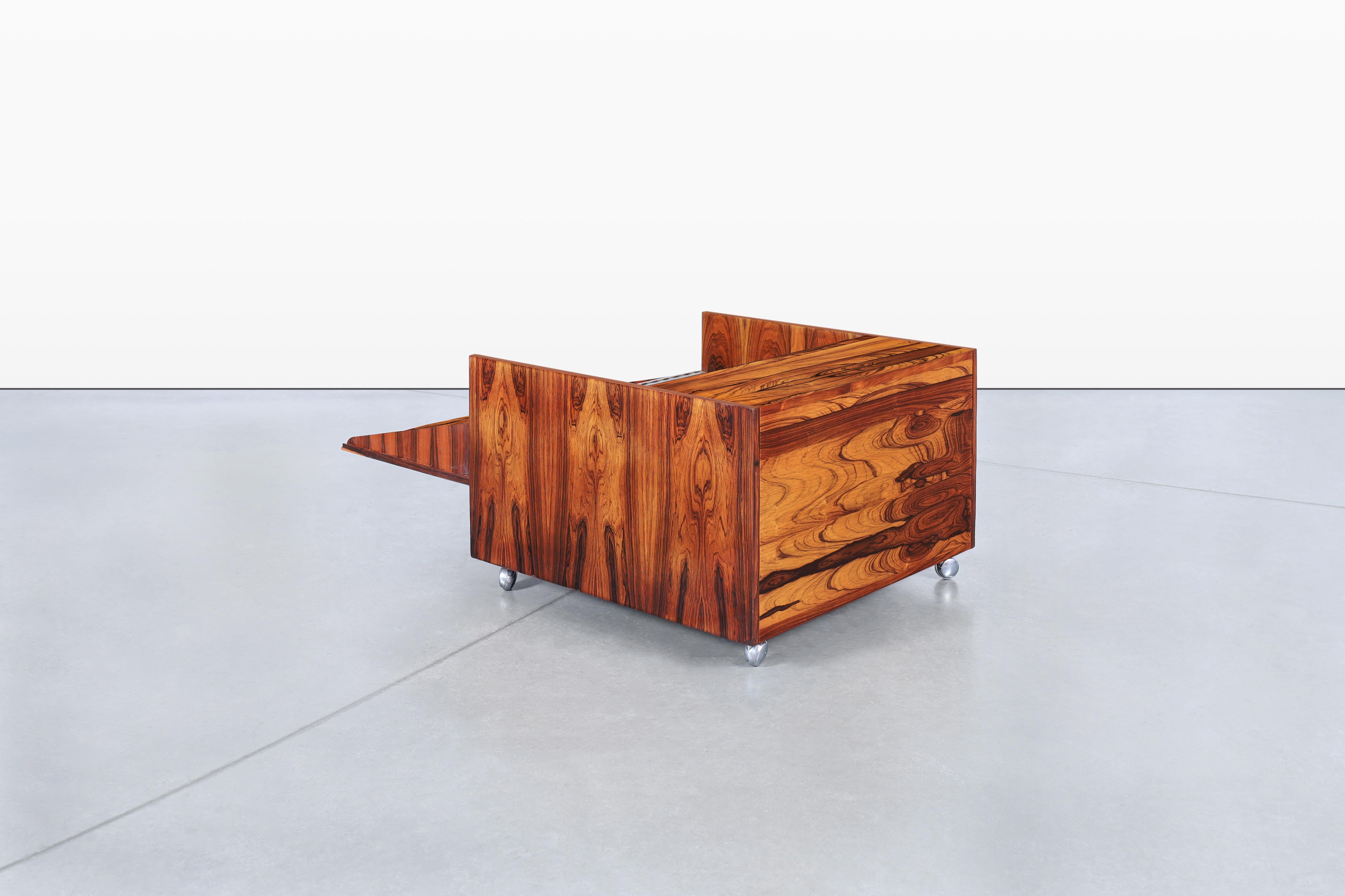 Swedish Jacaranda Bar Cabinet by Gillis Lundgren For Sale 4