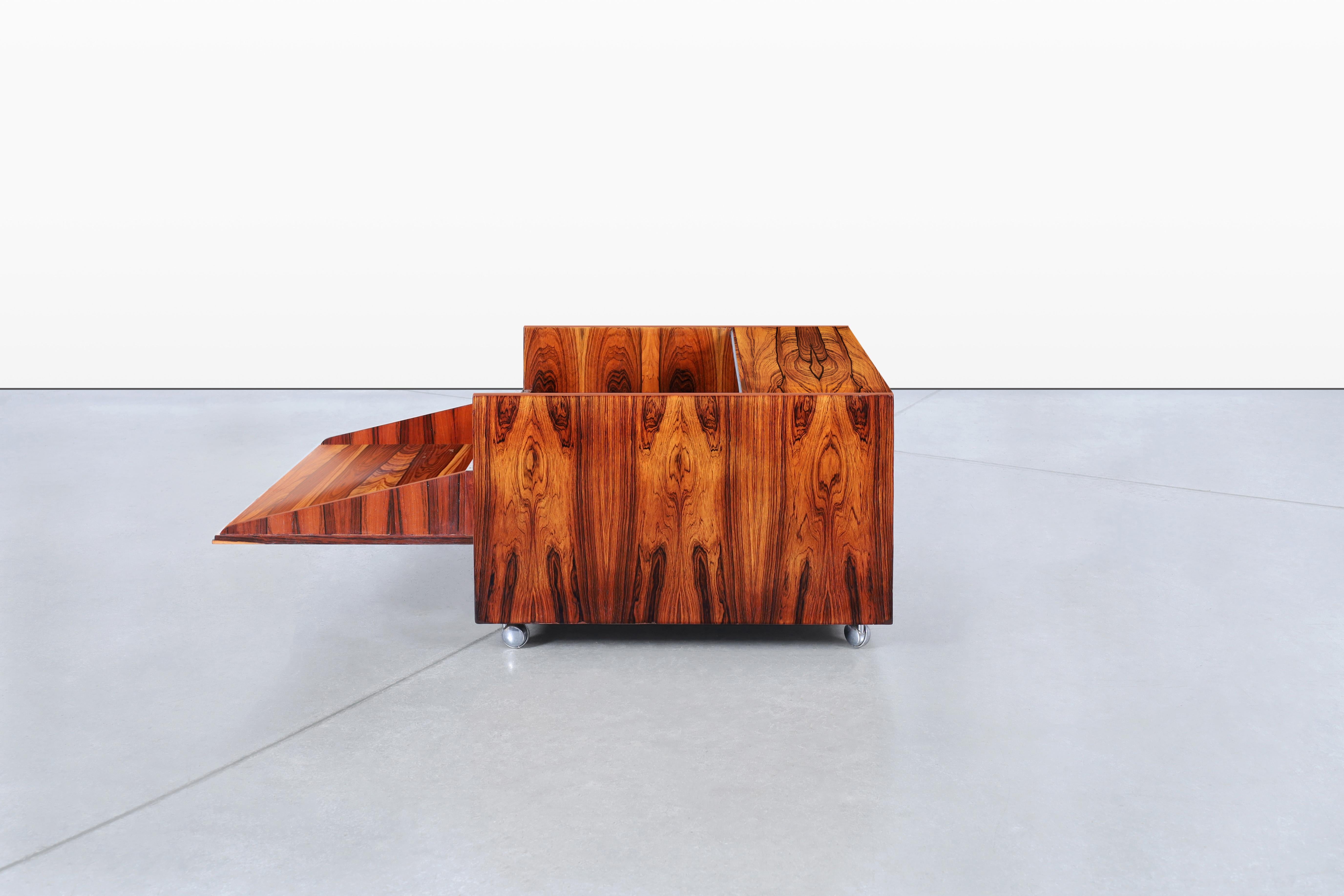 Swedish Jacaranda Bar Cabinet by Gillis Lundgren For Sale 1