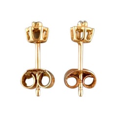 Swedish Jeweler, a Pair of Classic Ear Studs in 18 Carat Gold, Mid-20th C