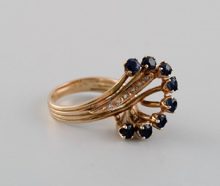 Modern Swedish Jeweler, Large Vintage Ring in 14 Carat Gold, 1930s For Sale