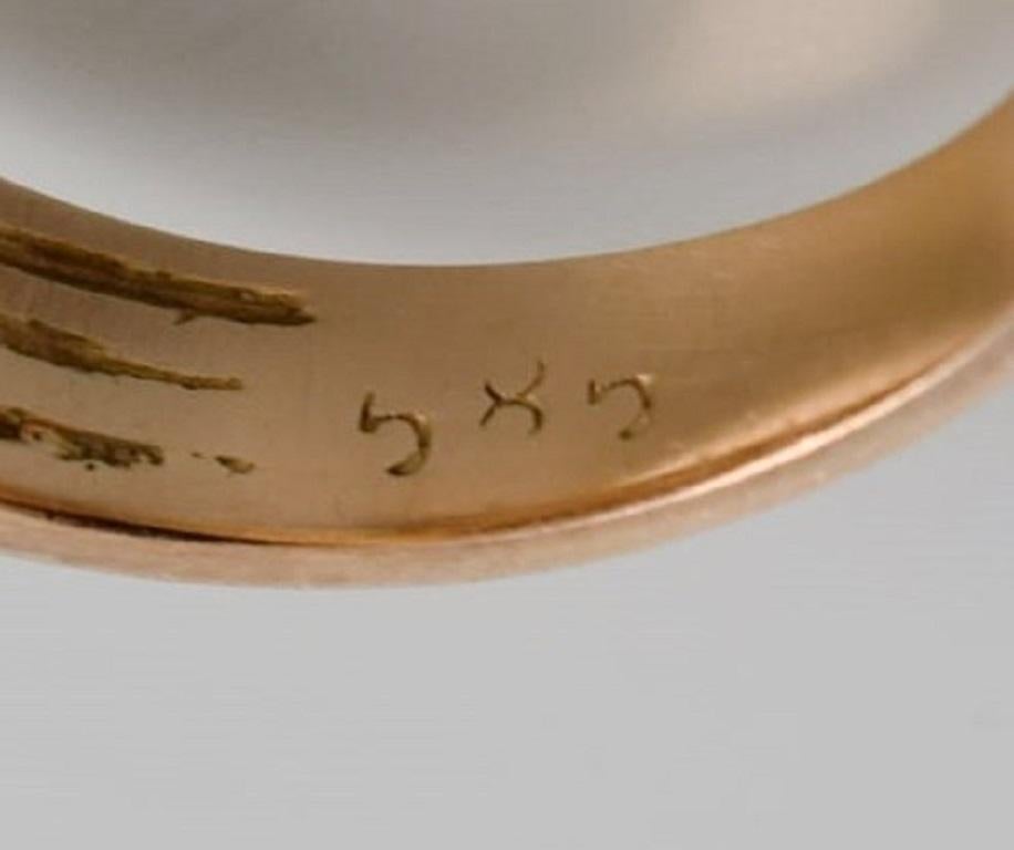 Swedish Jeweler, Large Vintage Ring in 14 Carat Gold, 1930s For Sale 2