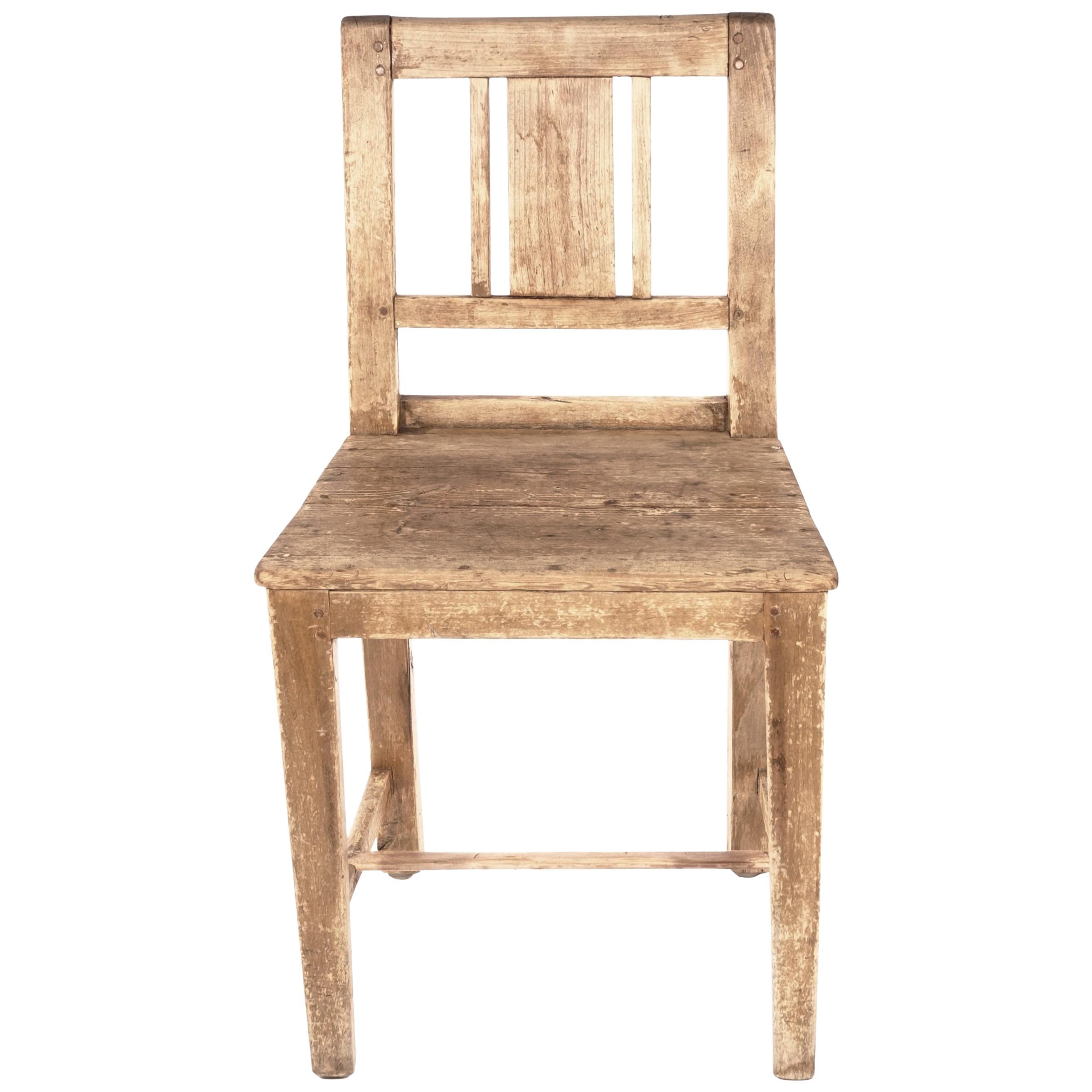 Swedish Karl Johan Chair in Pine from Late 1800s For Sale