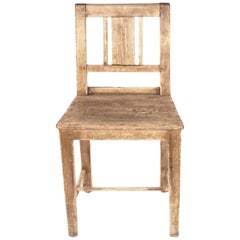 Antique Swedish Karl Johan Chair in Pine from Late 1800s