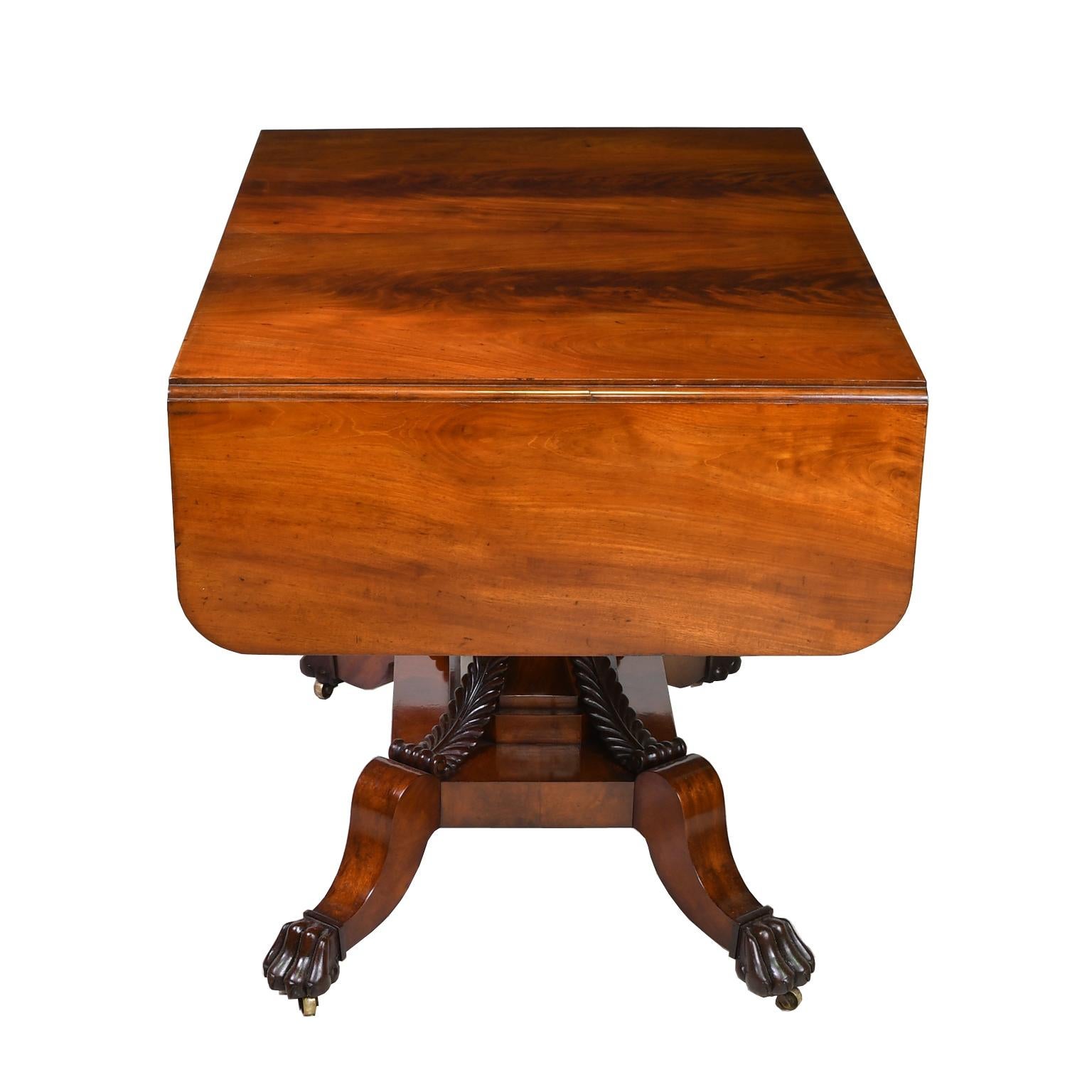  Swedish Karl Johan Salon/Sofa Table or Desk in West Indies Mahogany, c. 1825 For Sale 5