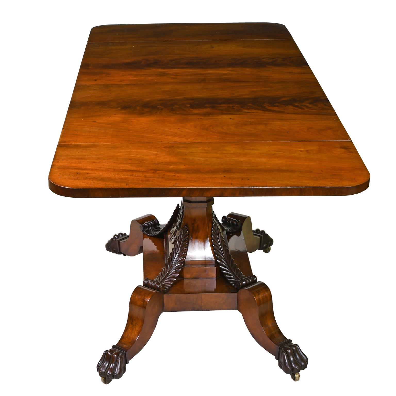  Swedish Karl Johan Salon/Sofa Table or Desk in West Indies Mahogany, c. 1825 For Sale 6