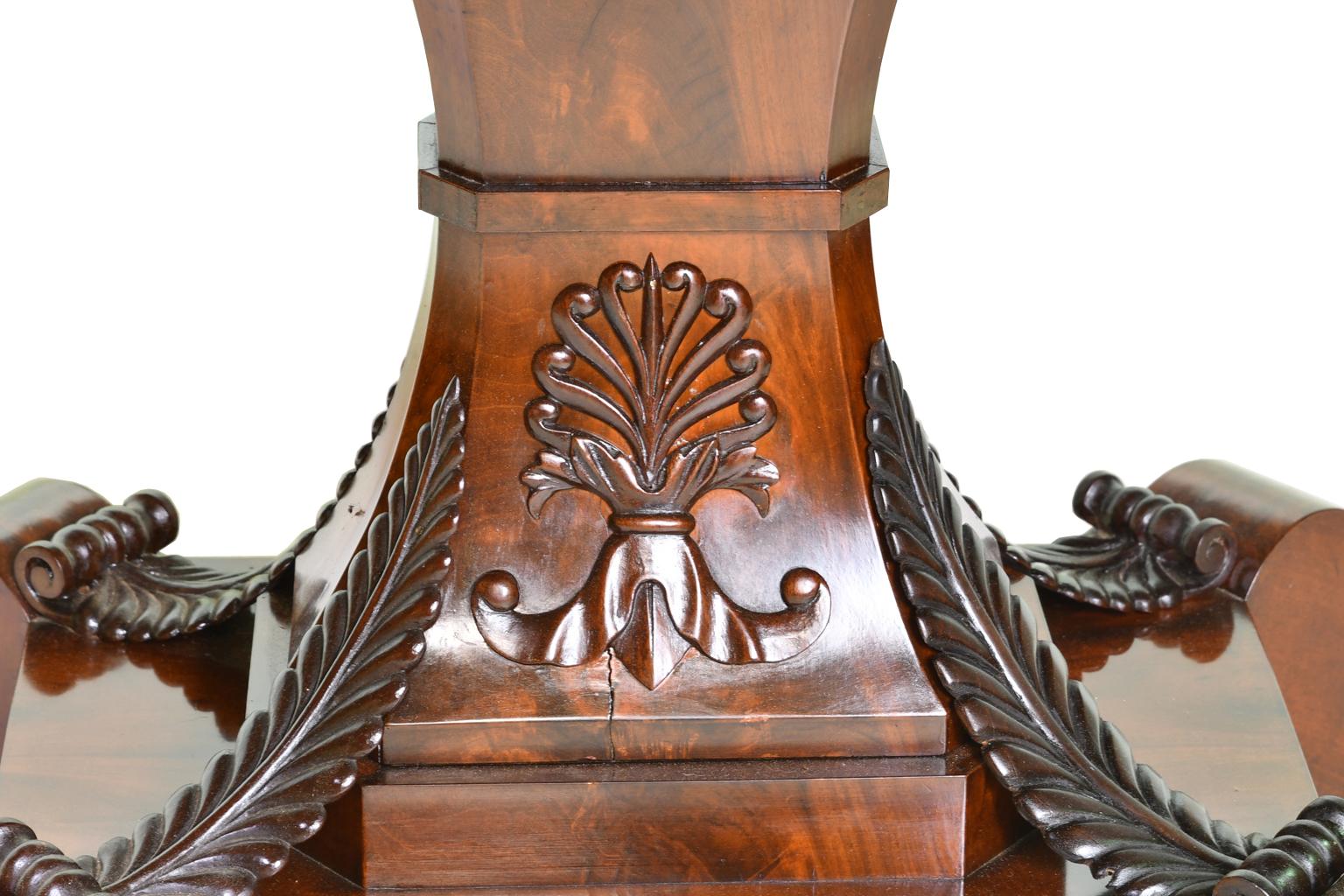 Swedish Karl Johan Salon/Sofa Table or Desk in West Indies Mahogany, c. 1825 For Sale 8