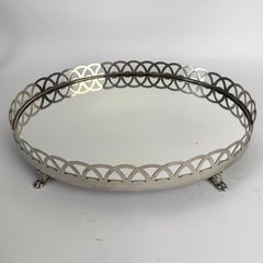 Swedish Karl Johan Silvered Mirror Plateau with Provenance, Early 19th Century