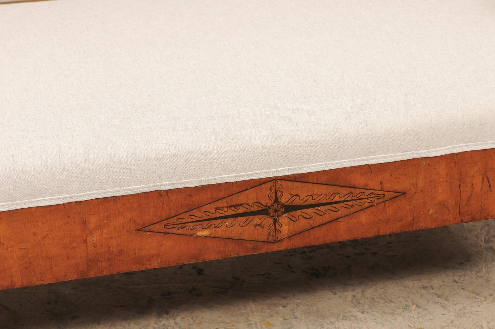 Swedish Karl Johan Style Sofa Bench from the Mid-19th Century In Good Condition In Atlanta, GA
