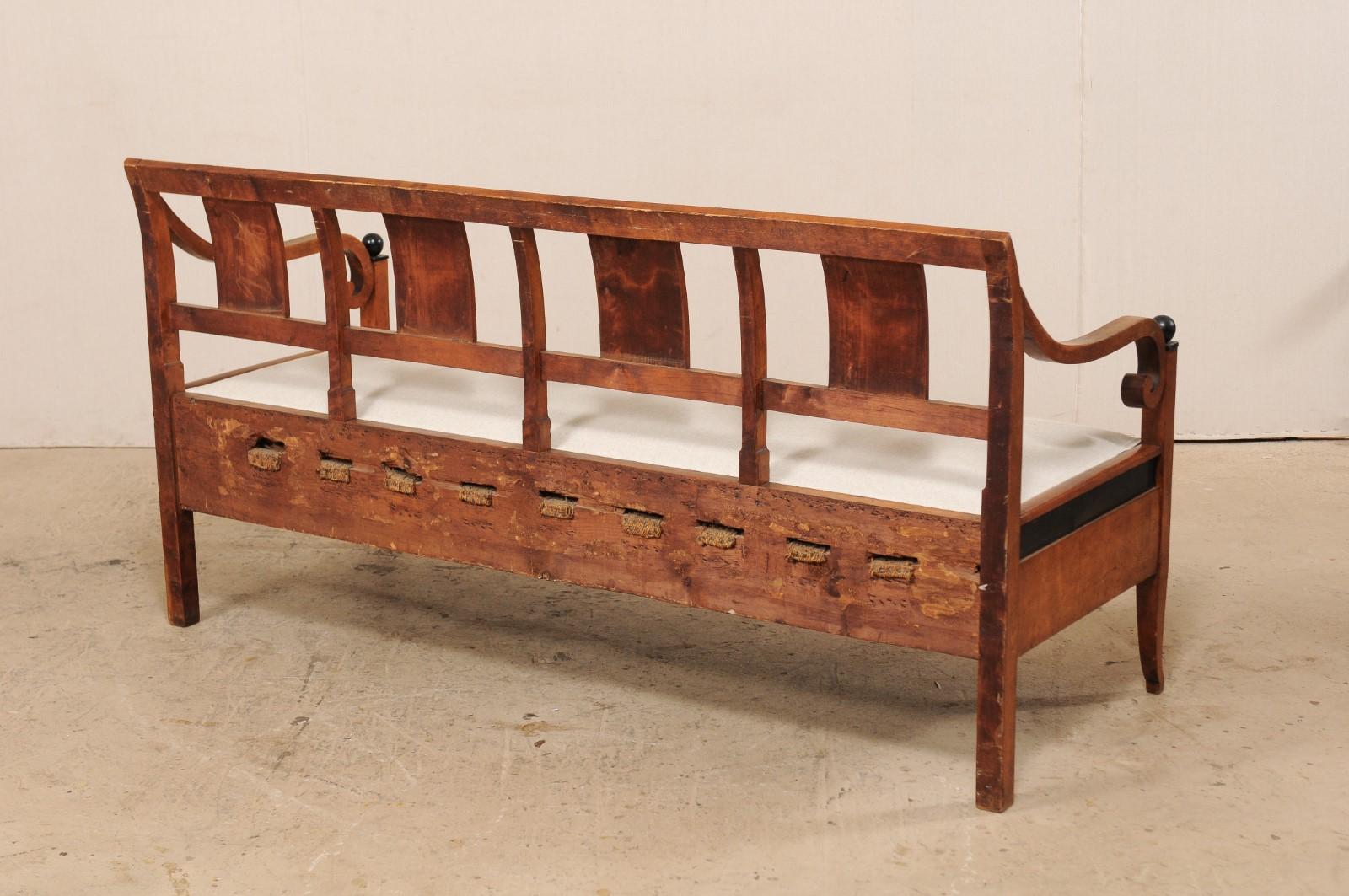 Swedish Karl Johan Style Sofa Bench from the Mid-19th Century 1