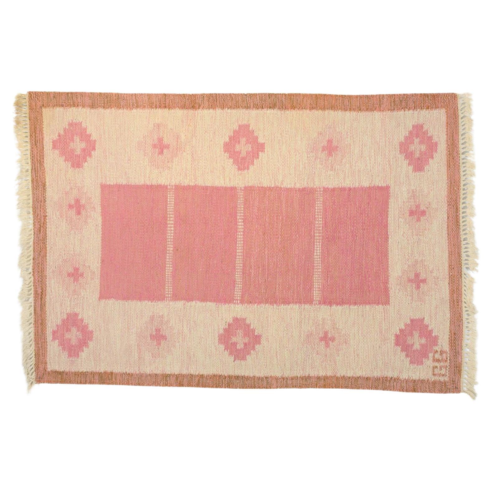 Swedish Kilim in Tones of Pink