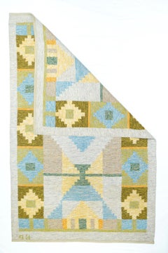 Schwedischer Kelim-Teppich 4'3'' x 6'7''