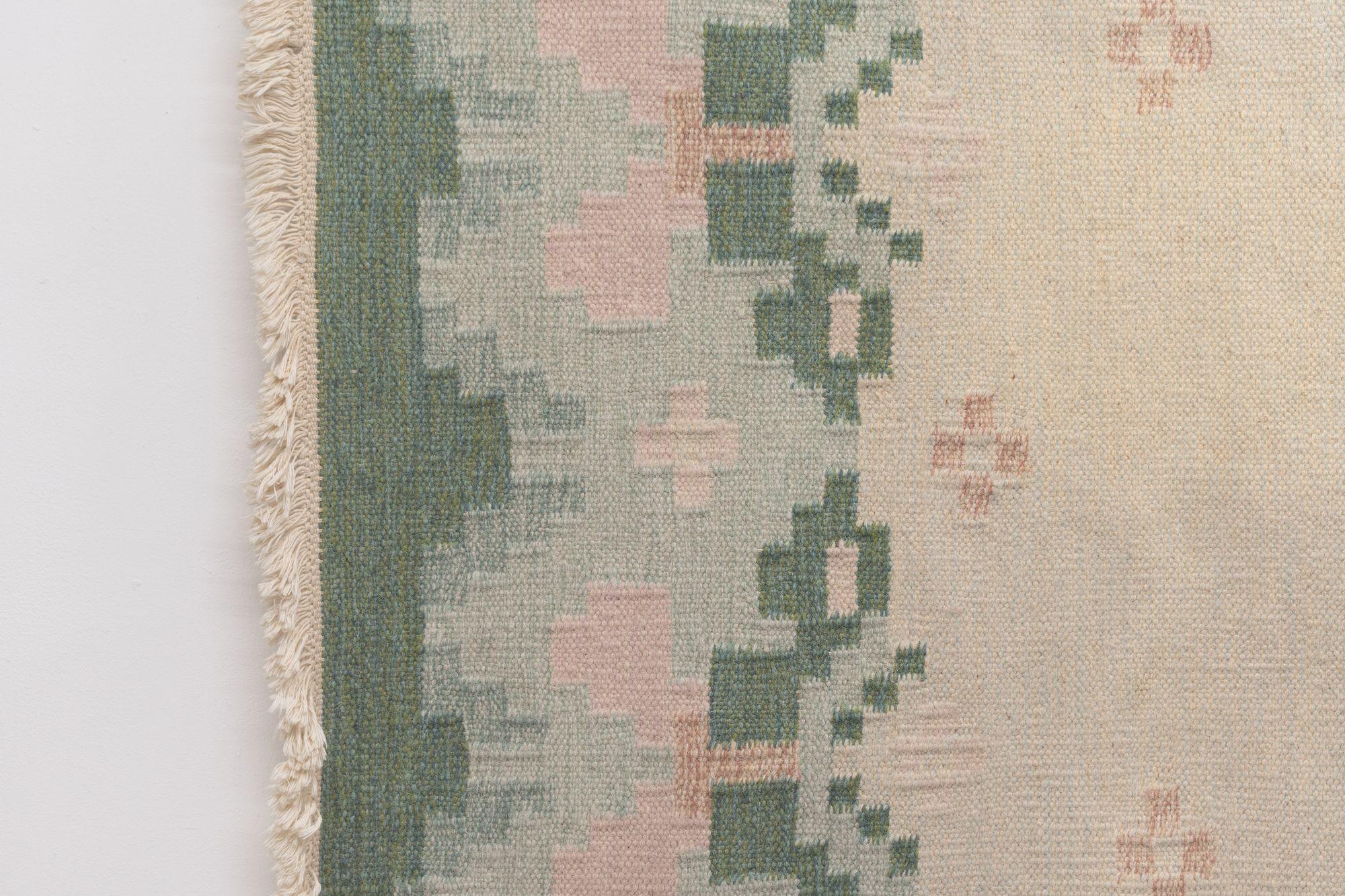 Svedese Kilim svedese firmato IJ in vendita