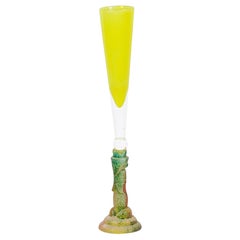 Swedish Kosta Boda Yellow Champagne Glass
