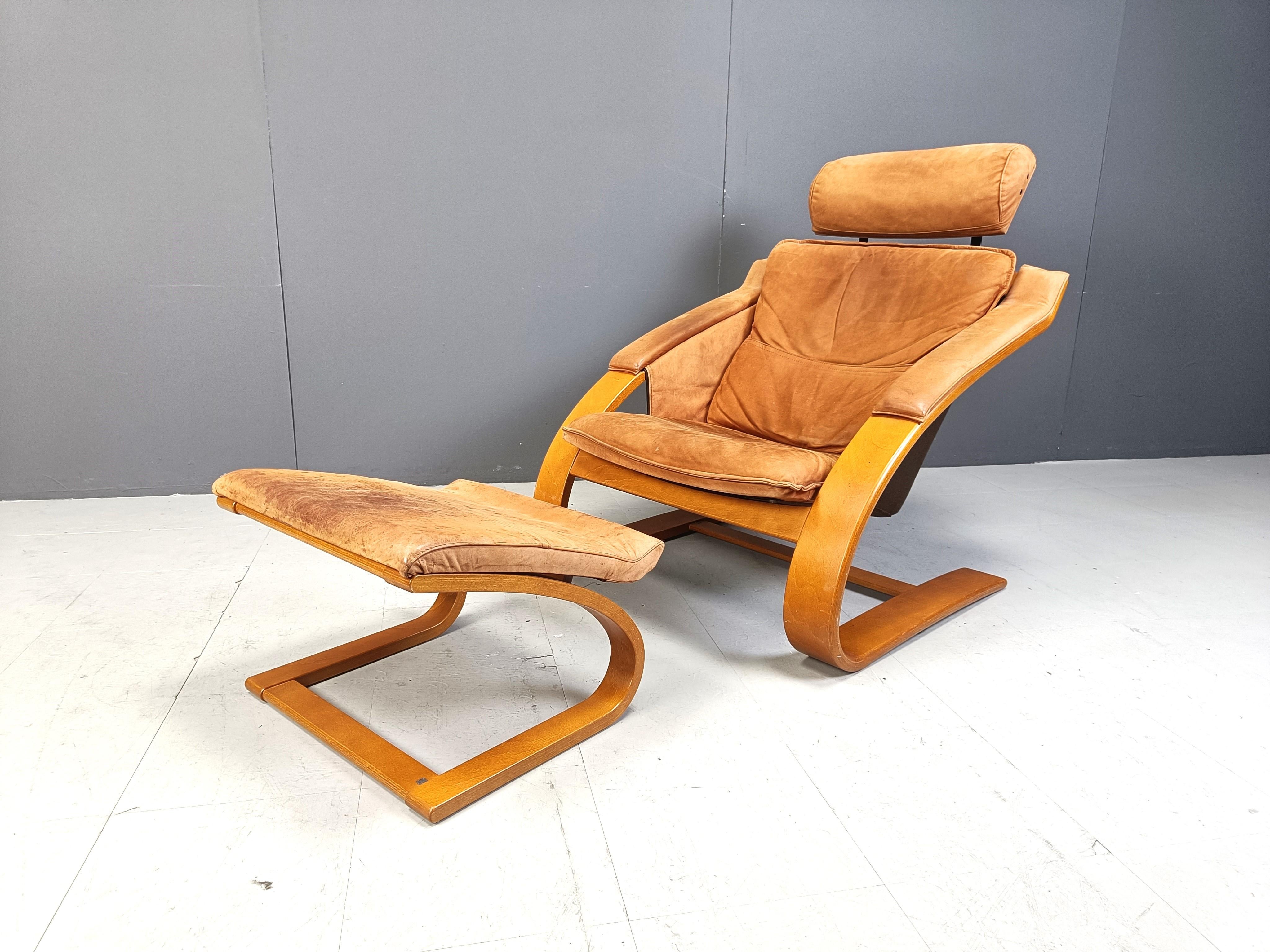 Scandinavian Modern Swedish Kroken Armchair by Ake Fribyter for Nelo Möbel, 1970s