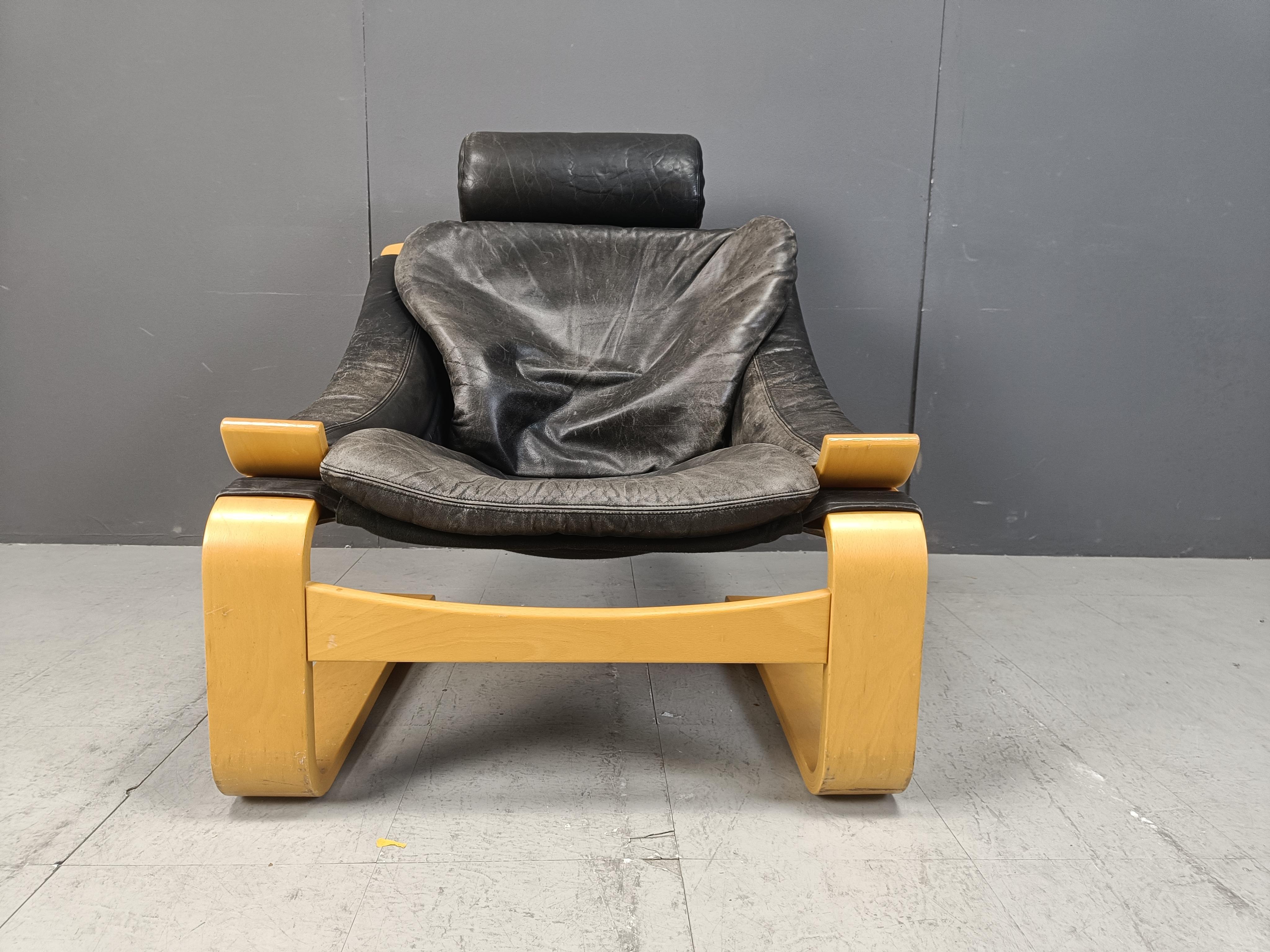 Sillón sueco Kroken de Ake Fribyter para Nelo Möbel, 1970s en Bueno estado para la venta en Leuven, Vlaams Gewest