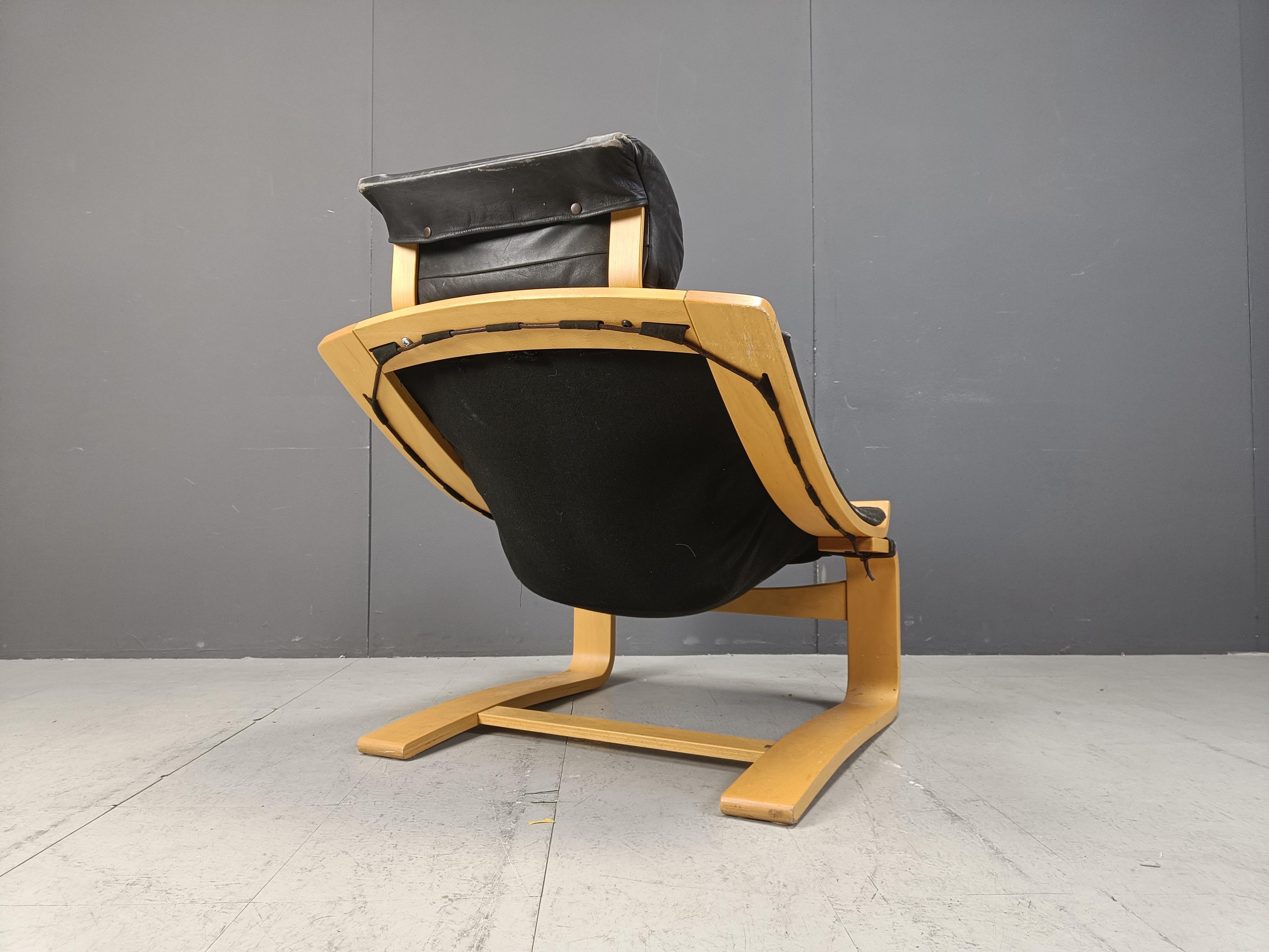 Sillón sueco Kroken de Ake Fribyter para Nelo Möbel, 1970s en venta 1