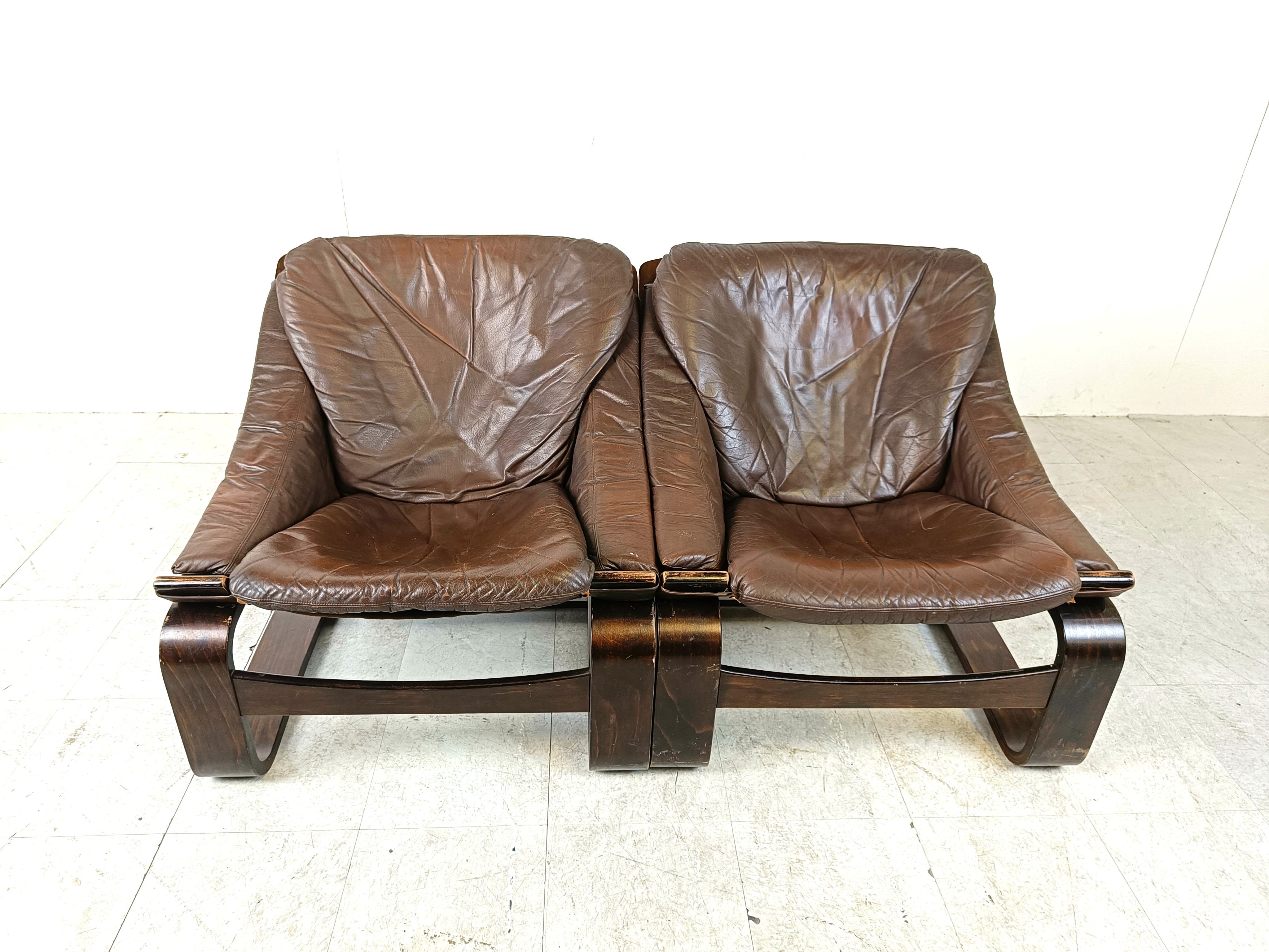Swedish Kroken Armchairs by Ake Fribyter for Nelo Möbel, 1970s, set of 2 For Sale 2