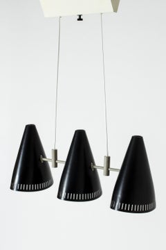Lampada da soffitto svedese in metallo laccato di Eje Ahlgren per Luco, anni '50