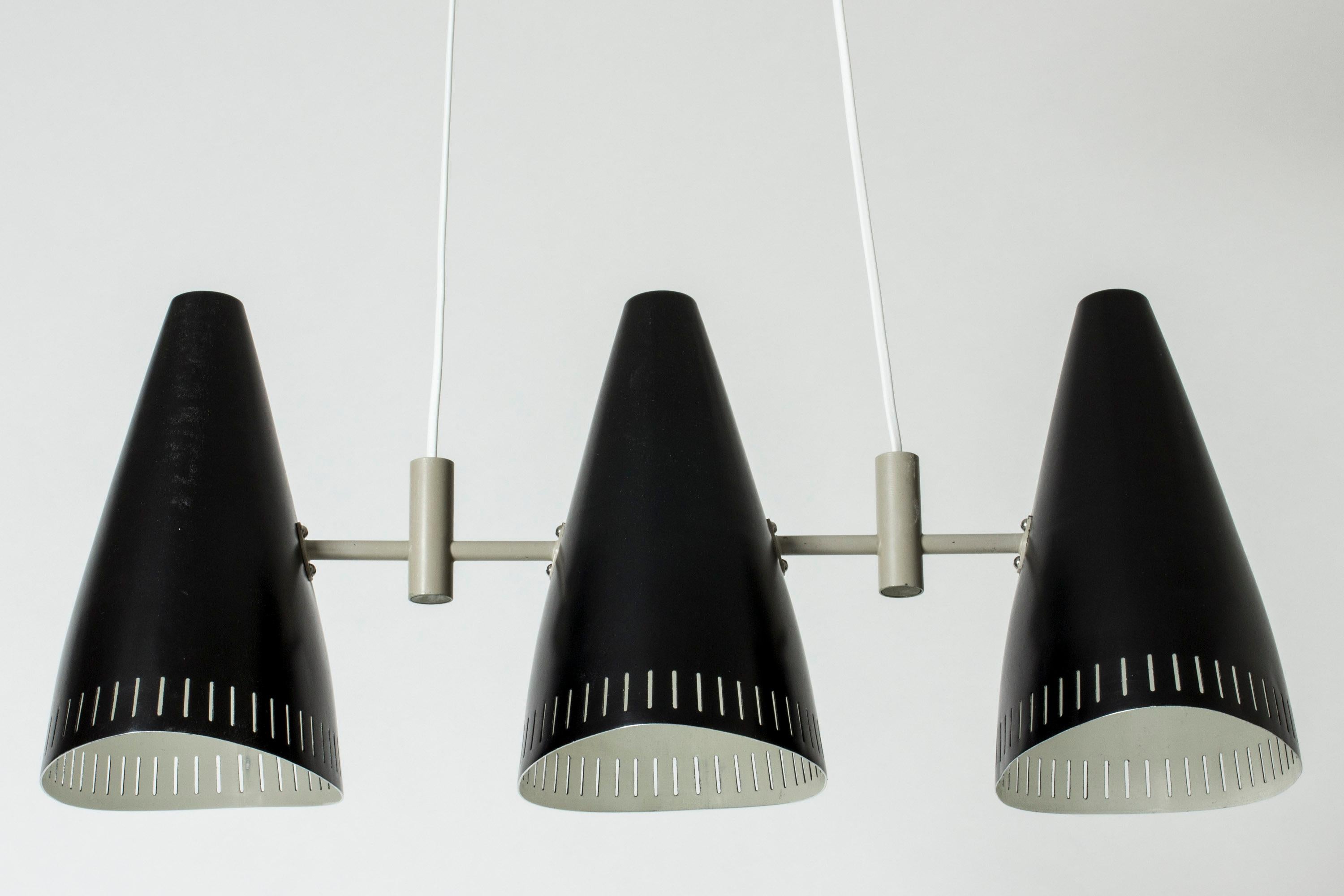 Scandinavian Modern Swedish Lacquered Metal Ceiling Lamp by Eje Ahlgren for Luco, 1950s For Sale
