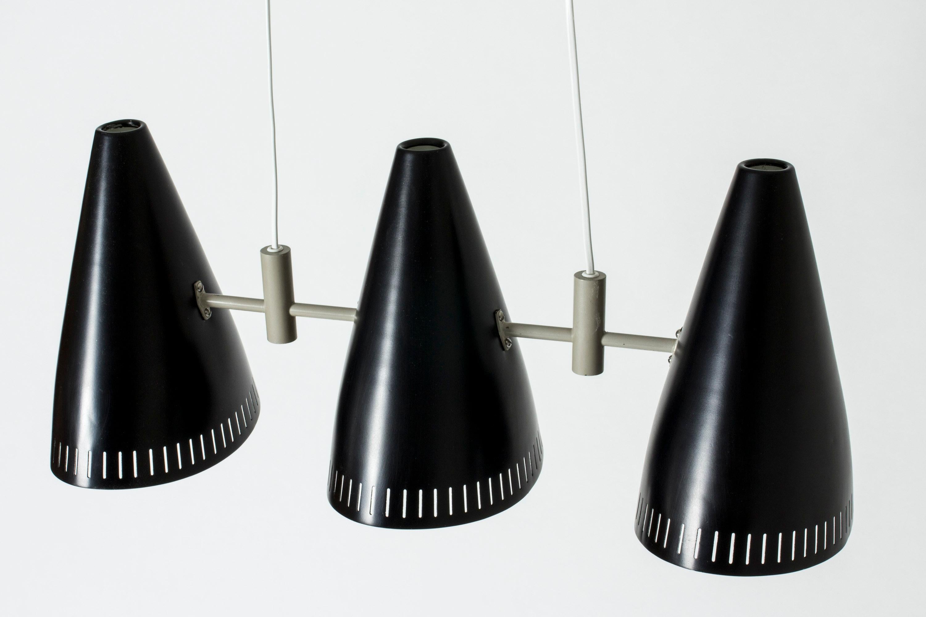 Swedish Lacquered Metal Ceiling Lamp by Eje Ahlgren for Luco, 1950s In Good Condition For Sale In Stockholm, SE