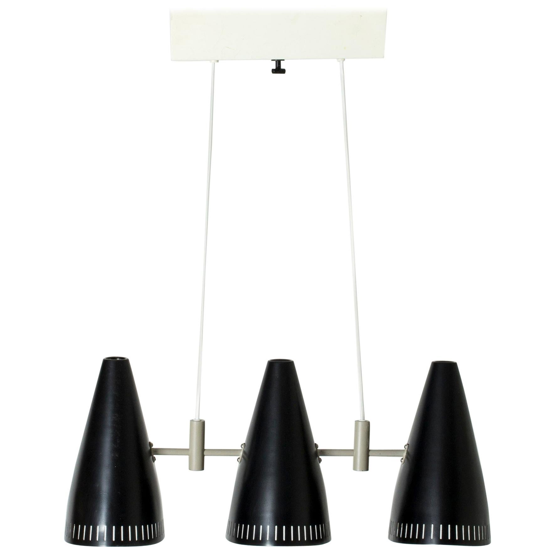 Swedish Lacquered Metal Ceiling Lamp by Eje Ahlgren for Luco, 1950s