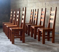 Swedish Ladder Back Dining Chairs in Pine