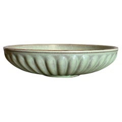 Swedish Large Ceramic Low Bowl Attributed to Harald Östergren for Upsala Ekeby