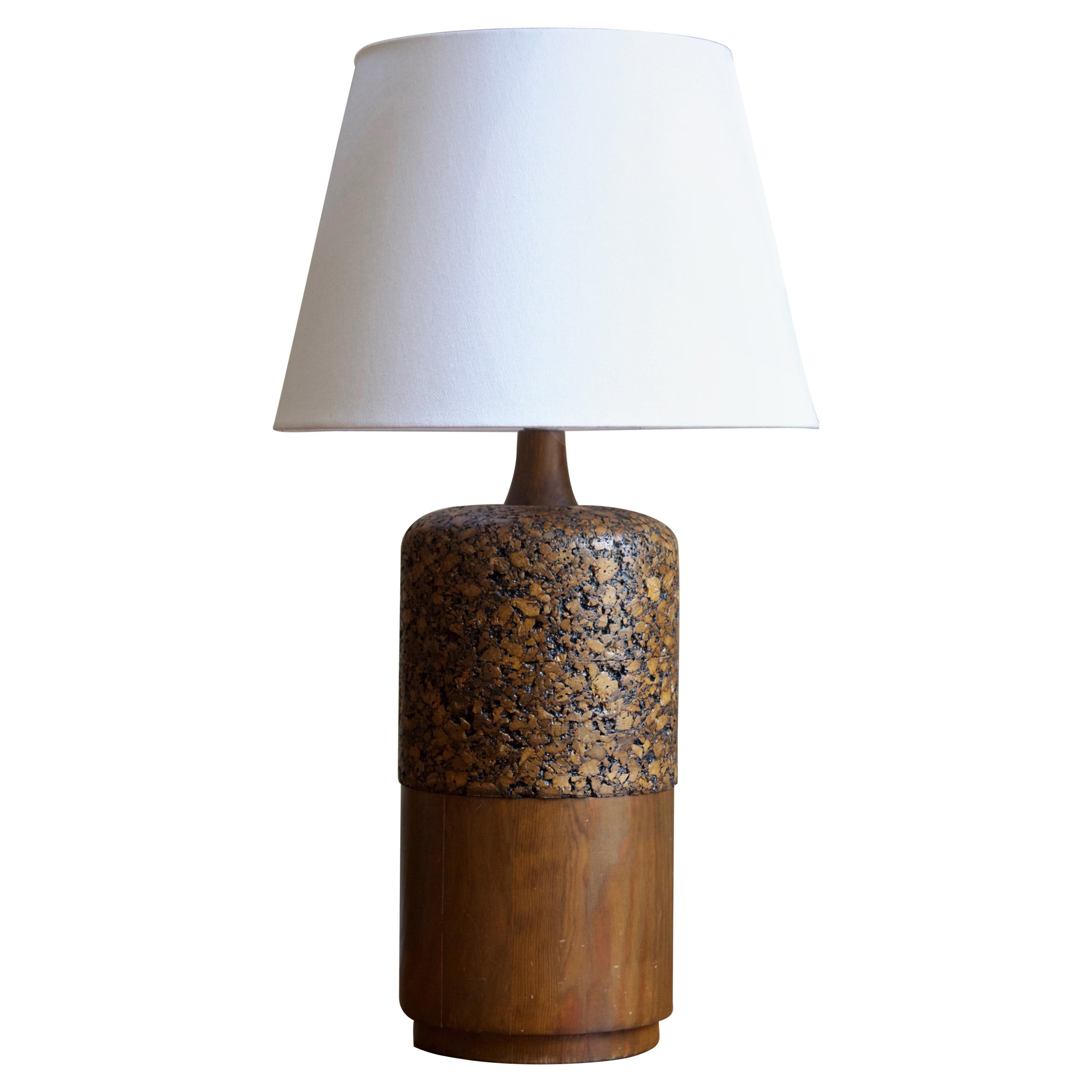 Cork Table Lamp at 1stDibs
