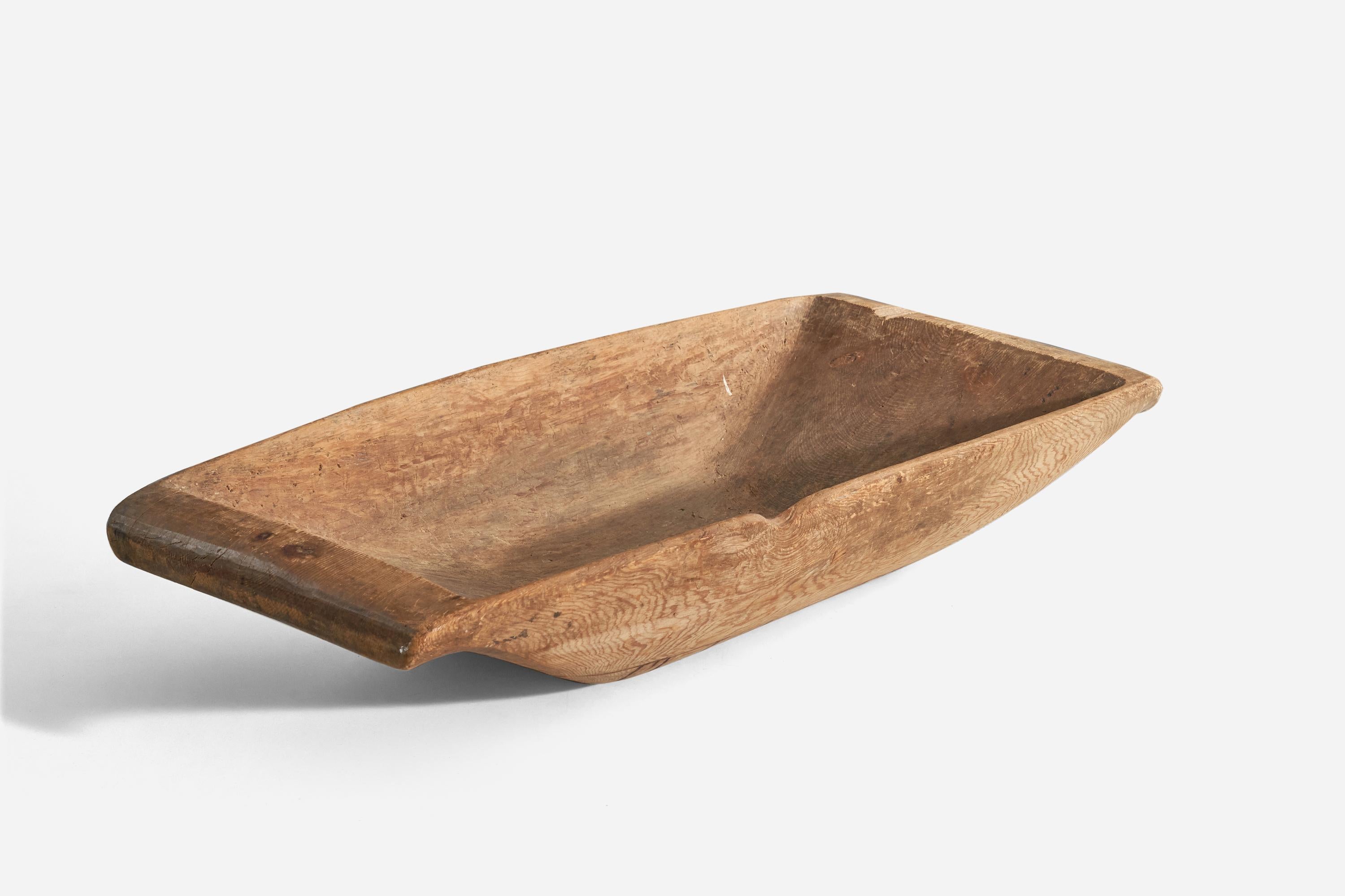 A wooden trough designed and produced in Sweden, 19th century. 

