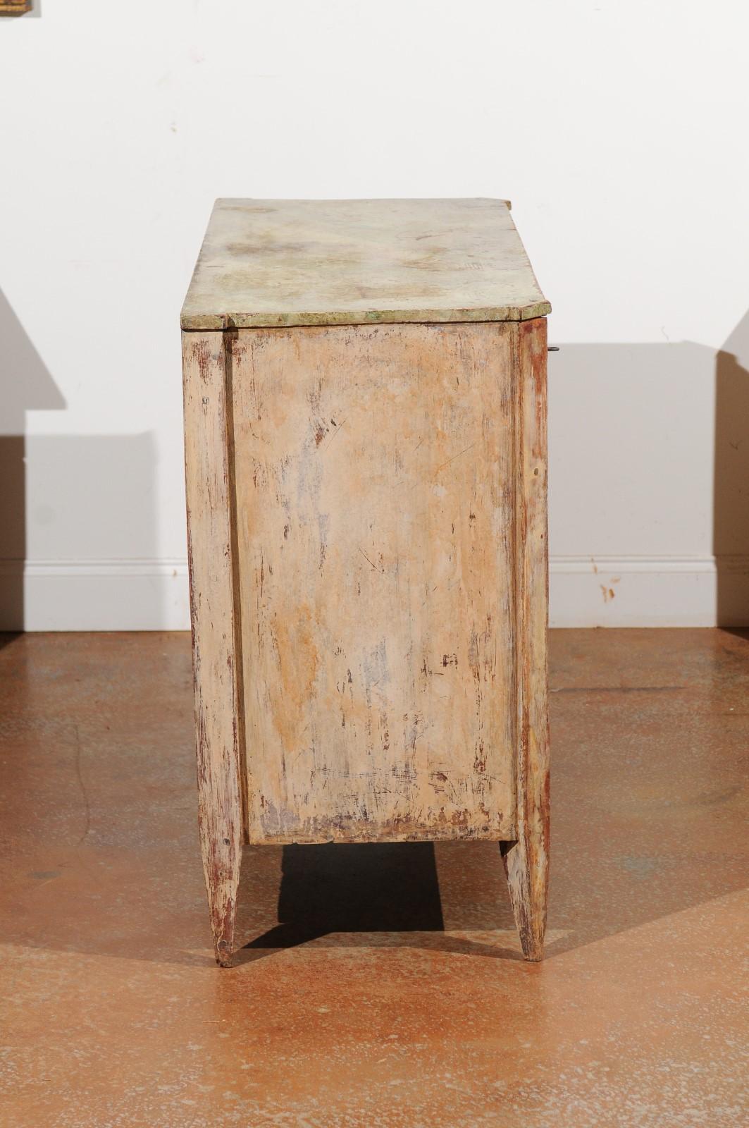Swedish Late 18th Century Gustavian Four-Drawer Chest with Distressed Patina 2