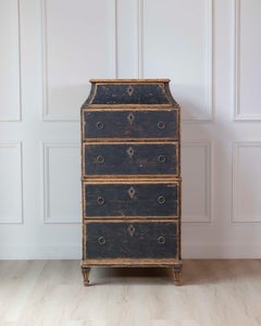 Swedish Late 18th Century Painted Captain's Chest