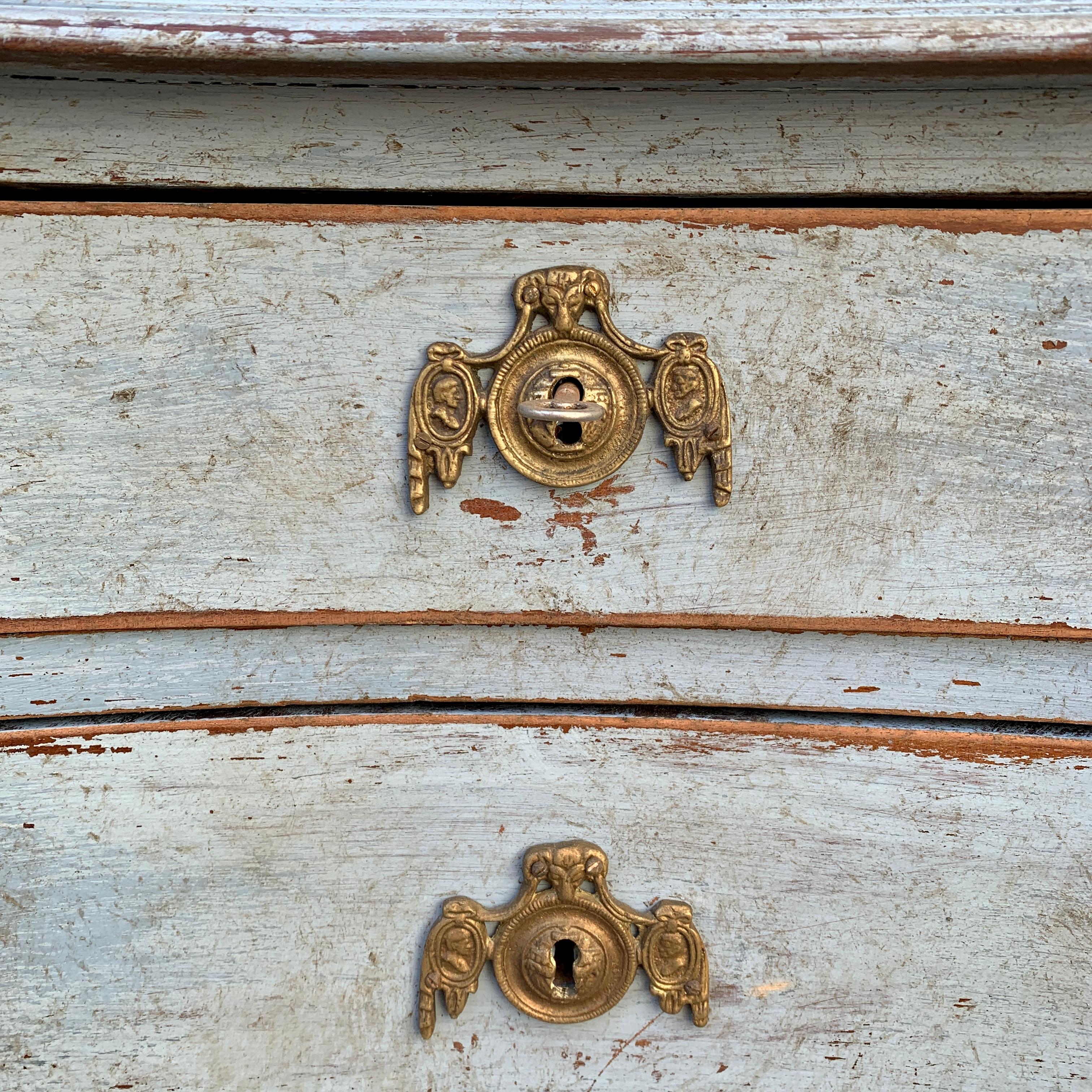 Swedish Late 19th Gustavian Style 3 Drawer Dresser 2