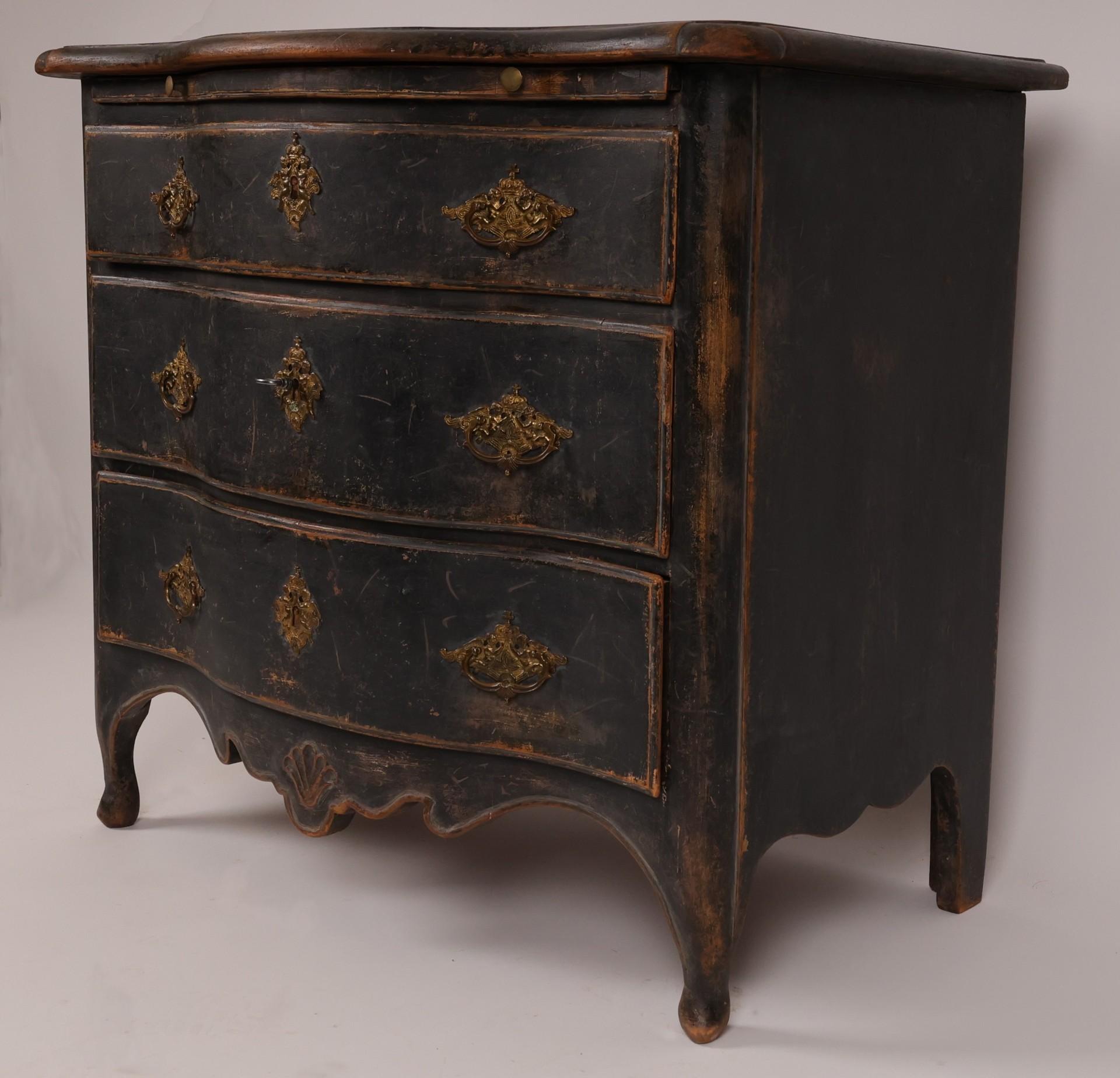 Swedish Late Baroque Bureau In Good Condition In Ljungby, SE