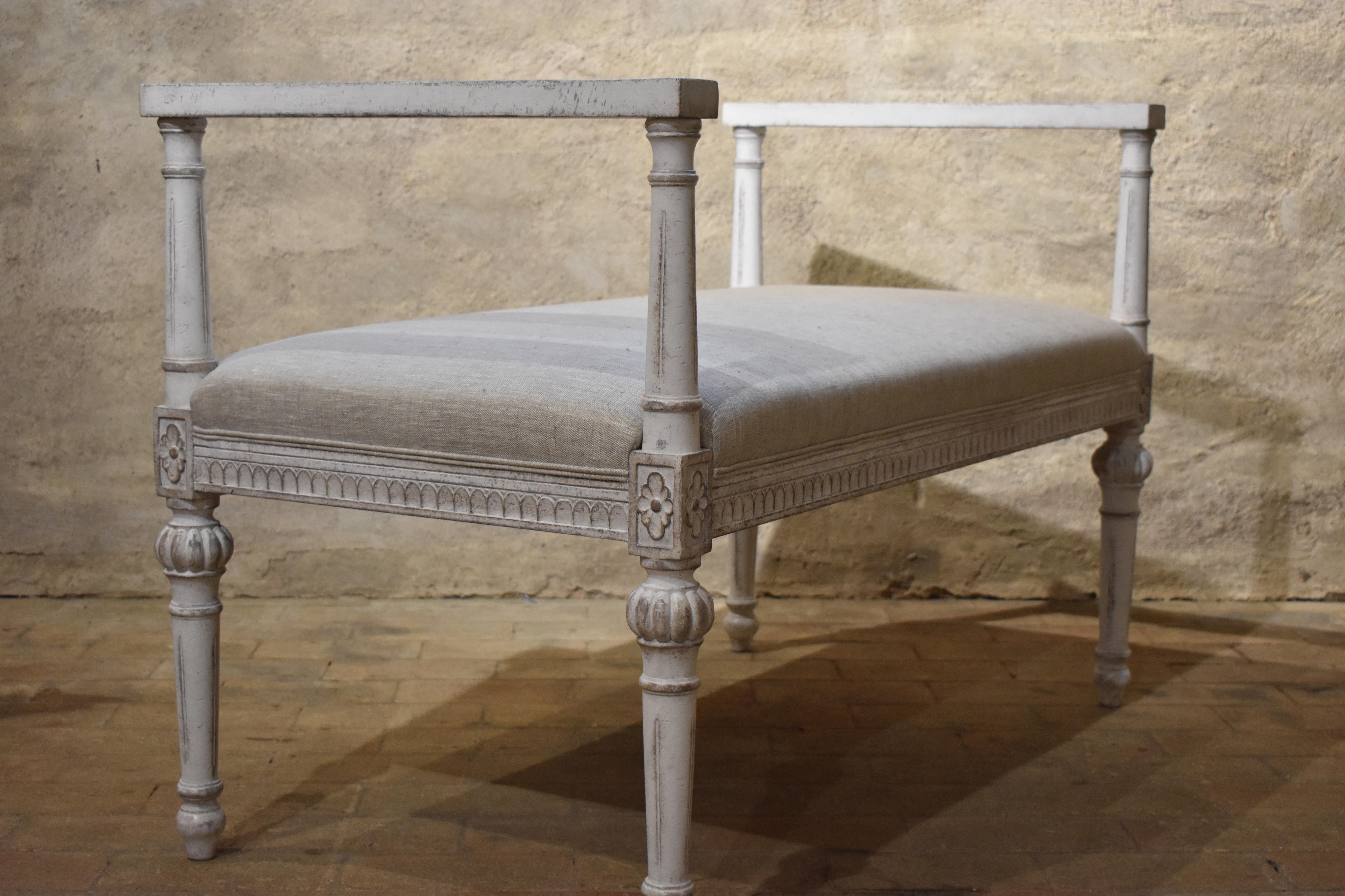 Swedish Late Gustavian Bench, 19th Century In Good Condition In Helsingborg, SE