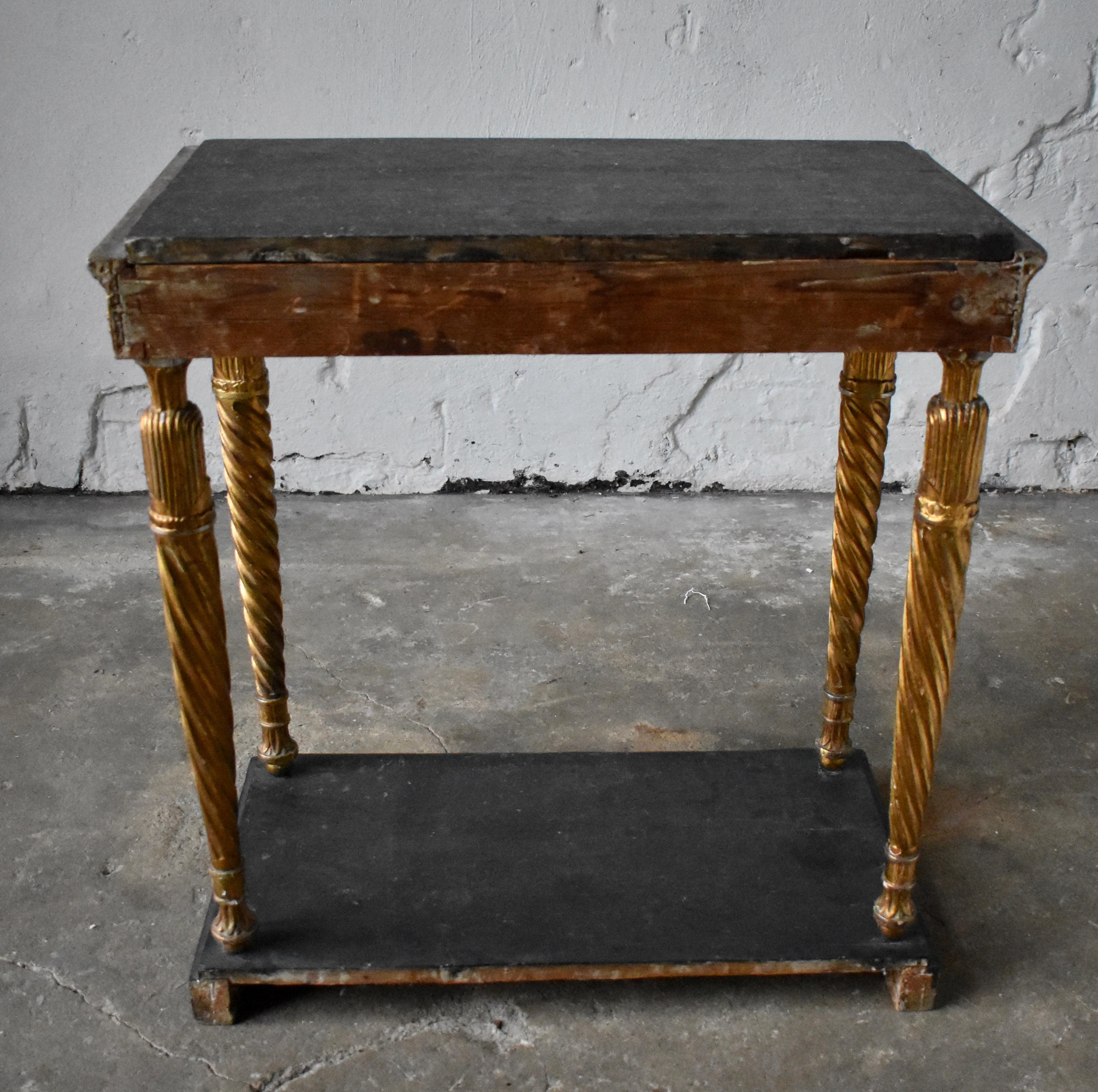 Swedish Late Gustavian Console Table, Stockholm, Early 1800s For Sale 4