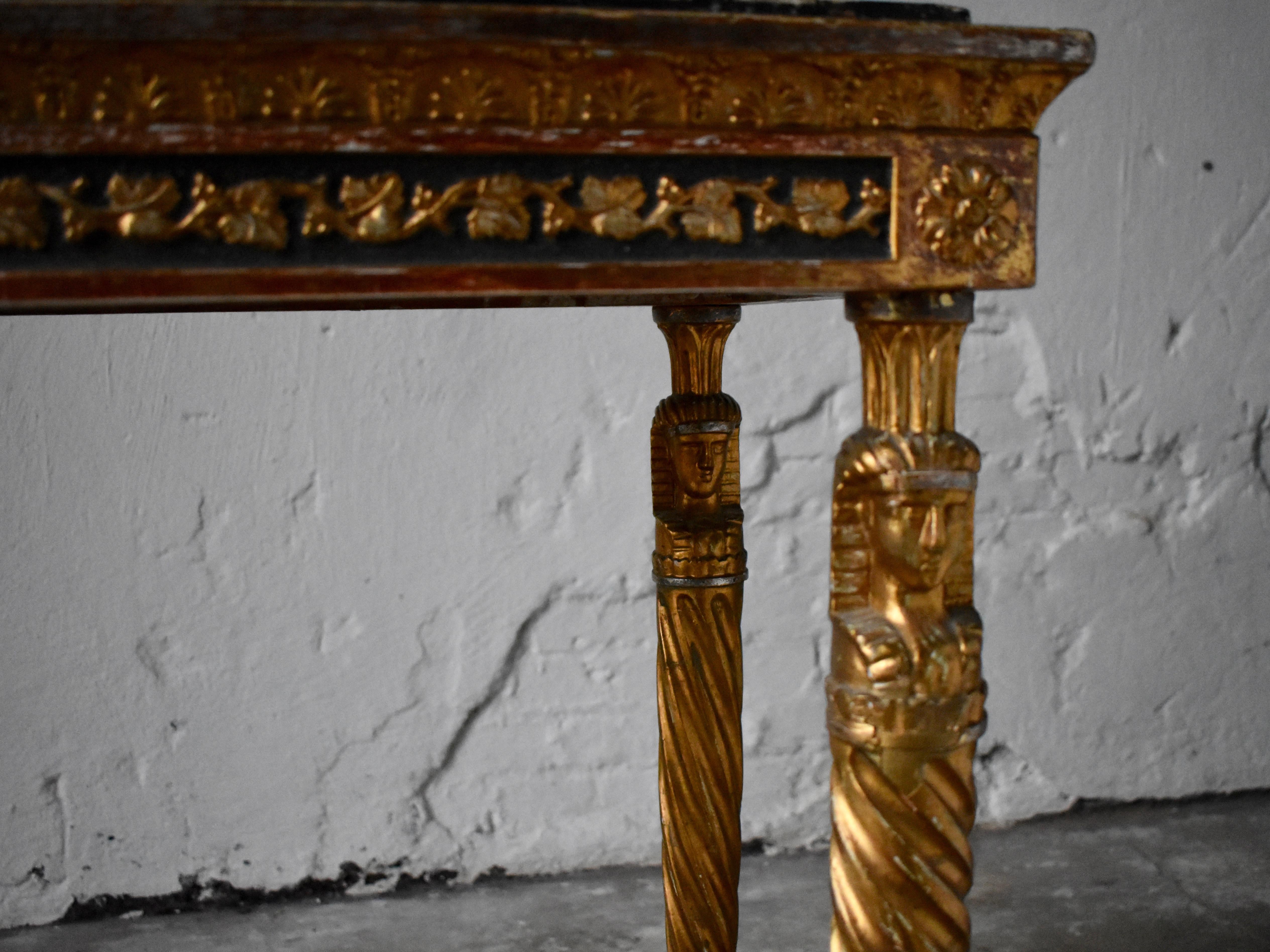 Swedish Late Gustavian Console Table, Stockholm, Early 1800s In Good Condition For Sale In Helsingborg, SE