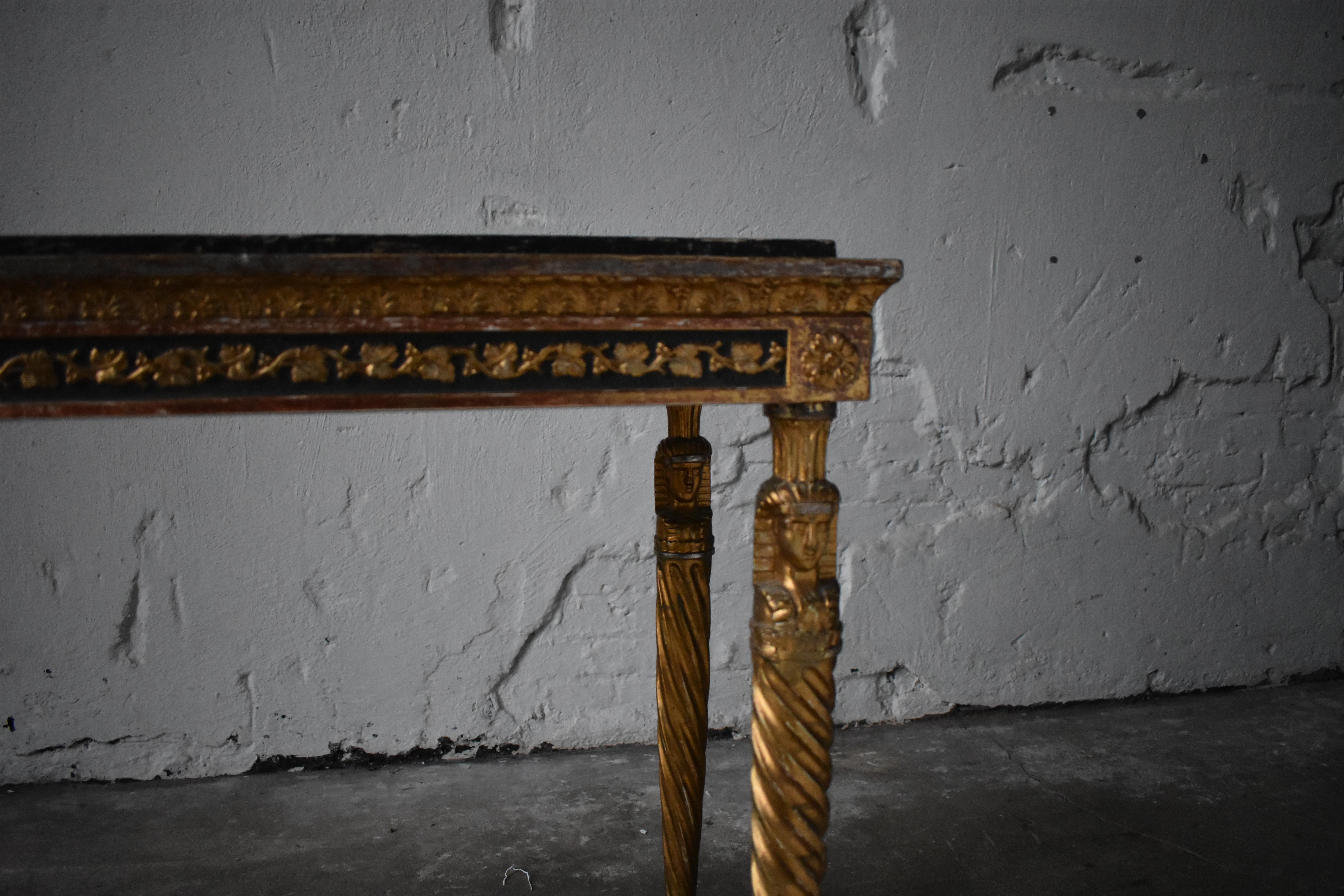 Wood Swedish Late Gustavian Console Table, Stockholm, Early 1800s For Sale