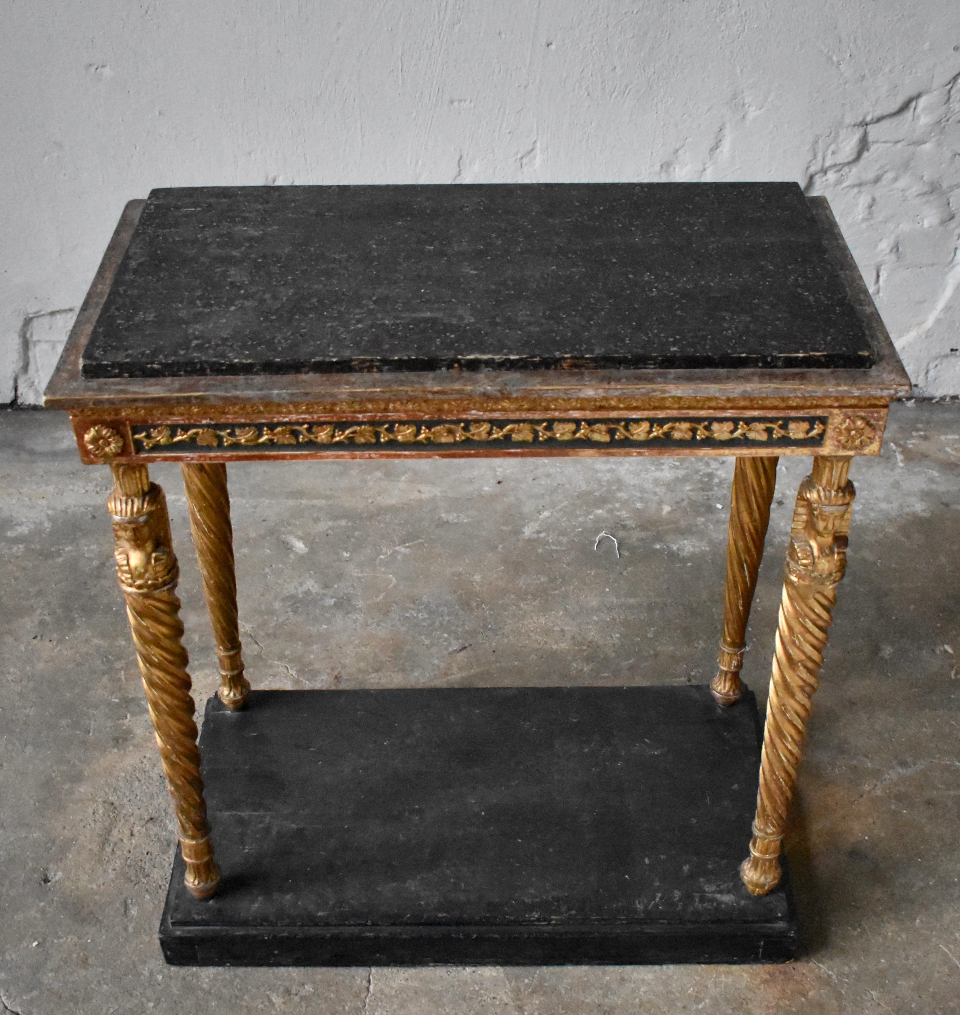 Swedish Late Gustavian Console Table, Stockholm, Early 1800s For Sale 1