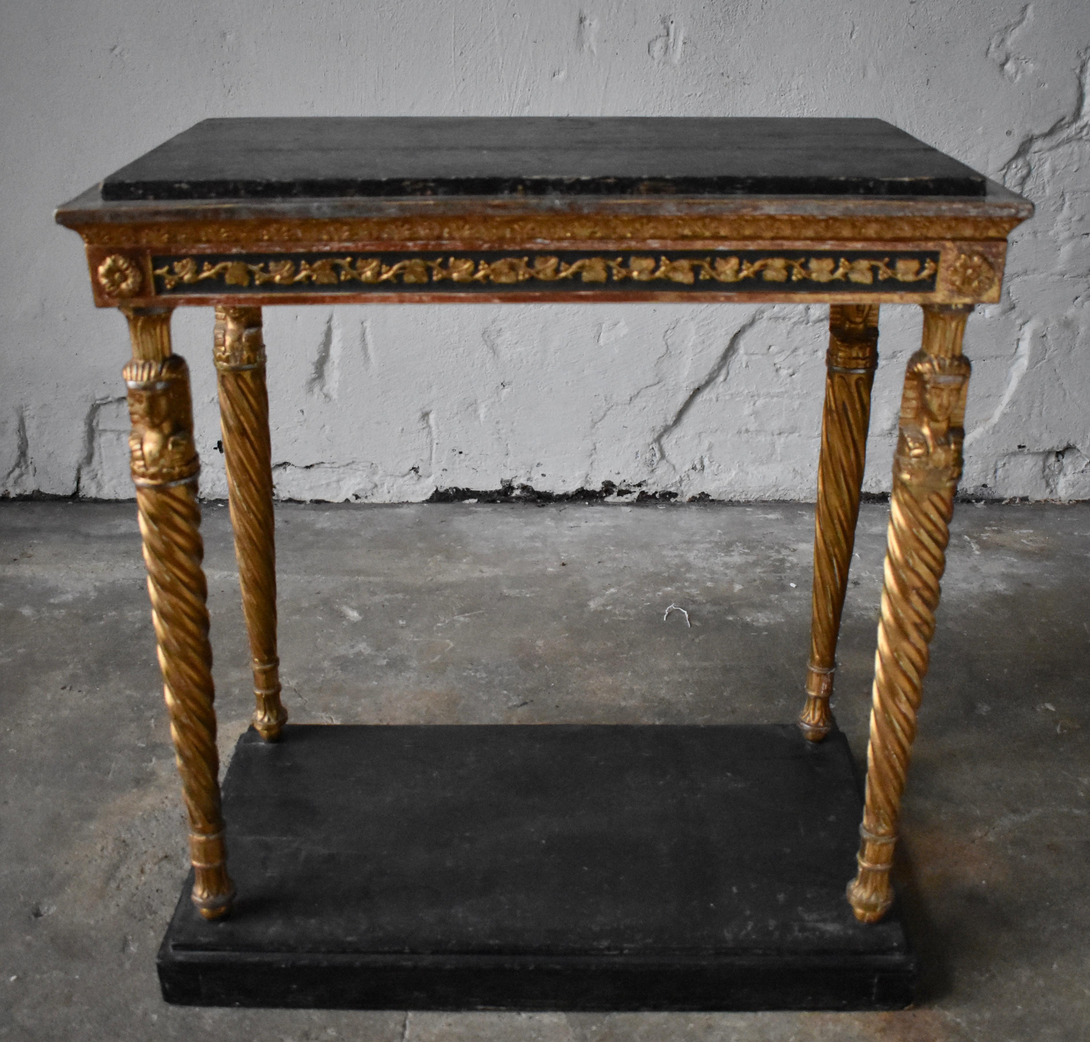 Swedish Late Gustavian Console Table, Stockholm, Early 1800s For Sale 2