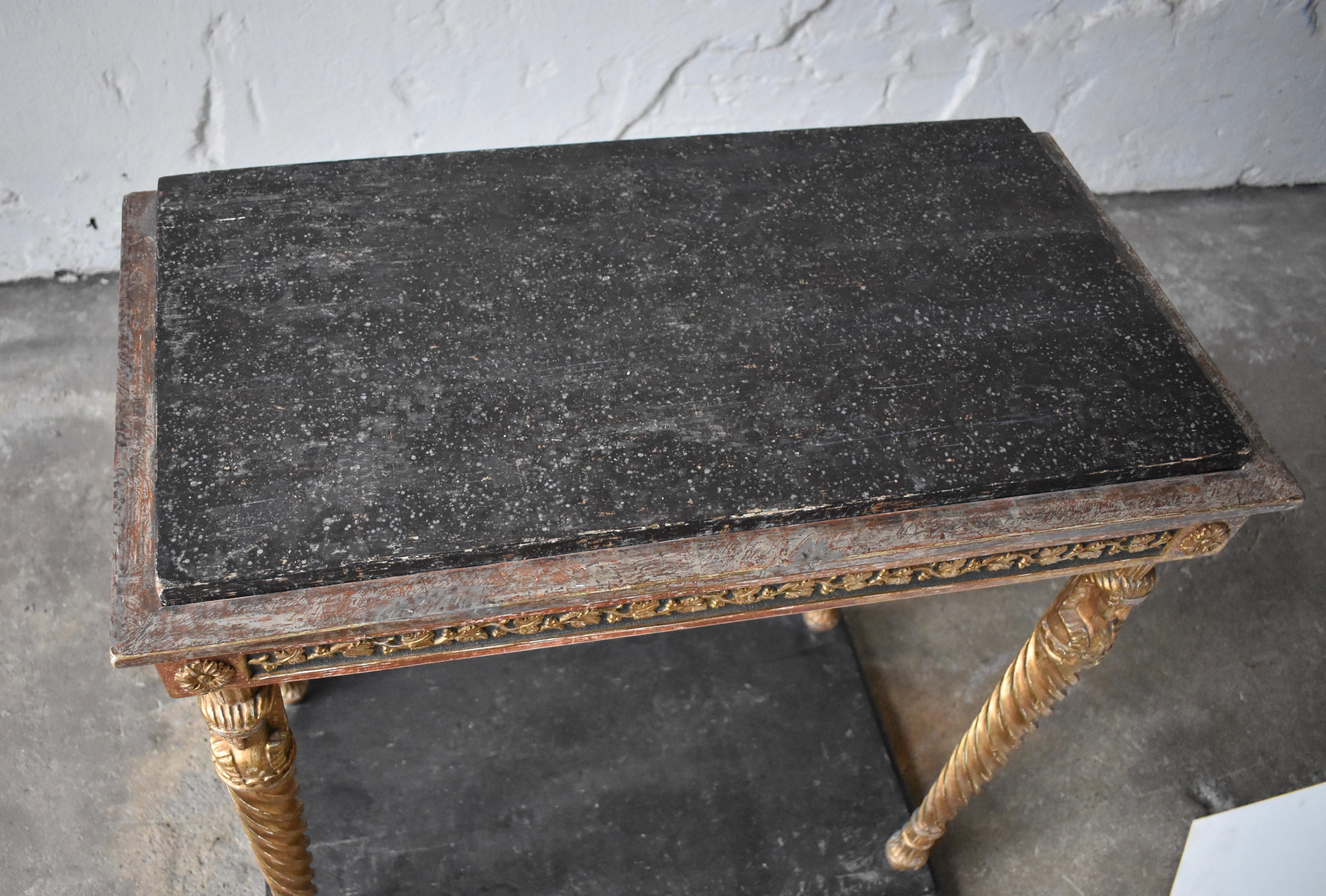 Swedish Late Gustavian Console Table, Stockholm, Early 1800s For Sale 3