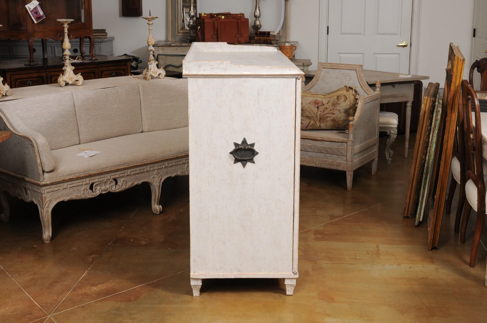 Wood Swedish Late Gustavian Early 19th Century Sideboard with Carved Diamond Motifs For Sale