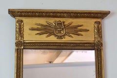 Swedish Late Gustavian, Early Empire Giltwood Trumeau Form Mirror, circa 1810