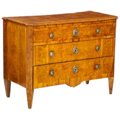 Swedish Late Gustavian Elm and Elm Root Commode, circa 1820s