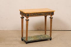 Swedish Late Gustavian Period Small Console W/Marble in Unique Colors