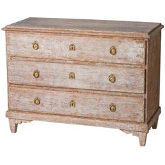Swedish Late Gustavian Period Three-Drawer Chest, circa 1825