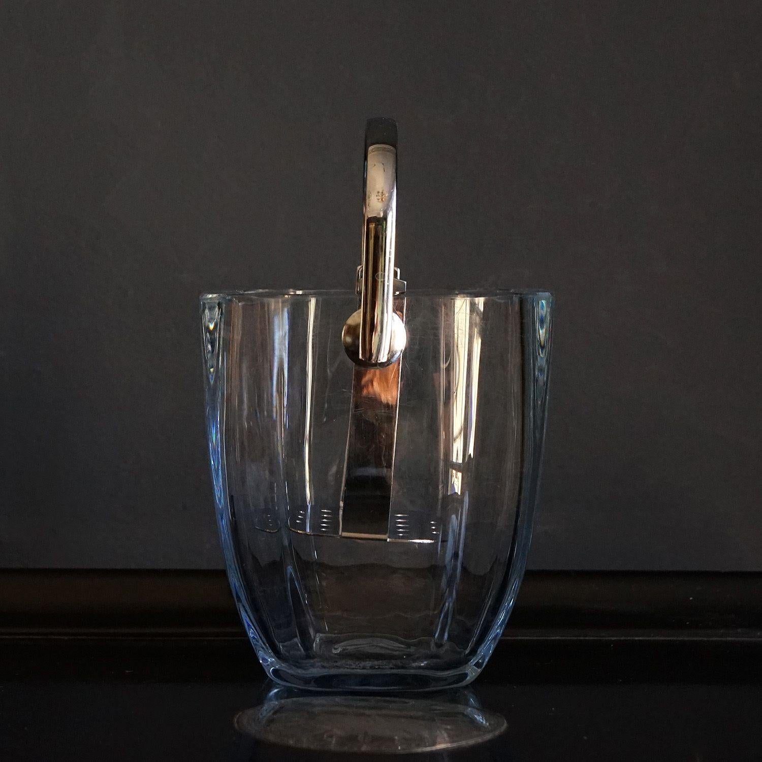 Swedish Lead Crystal Ice Bucket By Gerda Strömberg For Strombergshyttan, 1960s 2