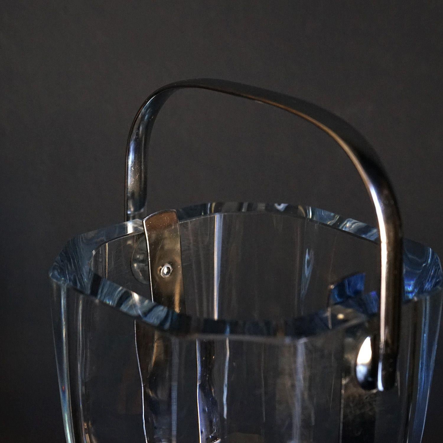 Swedish Lead Crystal Ice Bucket By Gerda Strömberg For Strombergshyttan, 1960s 3