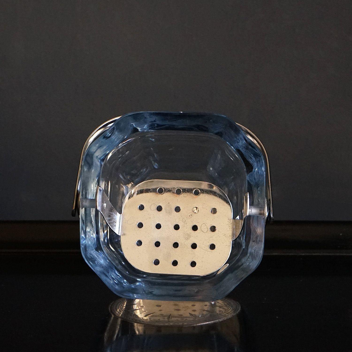 Swedish Lead Crystal Ice Bucket By Gerda Strömberg For Strombergshyttan, 1960s 4
